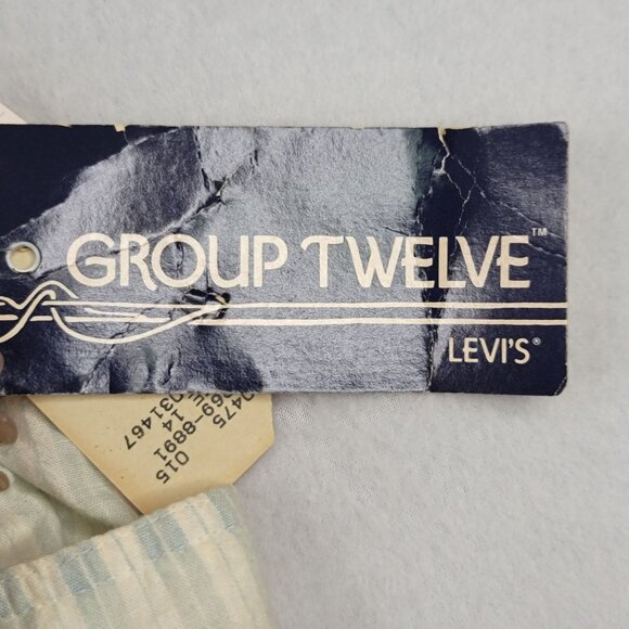 Levis Group Twelve Vintage Striped Midi Skirt Soft Cotton USA 14 *Callout - Picture 3 of 13